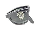 New Ray Ban Folding Wayfarer RB4105 601 Glosssy Black/Green 50mm Sunglasses