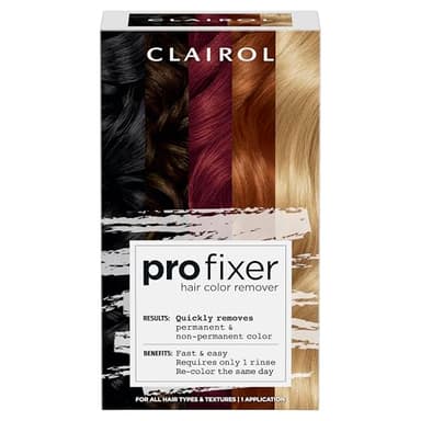 Clairol Pro Fixer Hair Color Remover Kit | Remove Permanent and Non-Permanent Color | Quick and Easy With Only 1 Rinse