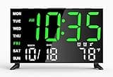 Haimiage Mirror Digital Loud Alarm Clock with with Date,Indoor Temperature,USB Charging Port,Dimmer,Adjustable Volum,12/24H,Snooze,Dual Alarms (Weekday/Weekend),Perfect for Bedroom and Living Room