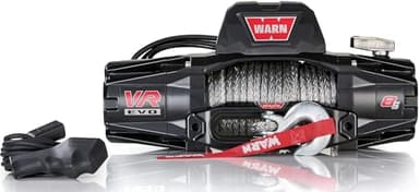 WARN VR EVO 8-S Electric 12V DC Winch – 8,000 lb Pulling Capacity, Synthetic Rope, IP68 Waterproof, High-Performance Off-Road Recovery Winch for Jeeps, SUVs, and Light Trucks