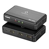 SHERRIVA 8K HDMI Splitter 1x2 – 1 in 2 Out, 8K@60Hz, 4K@240Hz (DSC), HDCP 2.3, 48Gbps, EDID, Auto Downscaling, Duplicate/Mirror Screens, Compatible with Dual Monitors, TV, PS5, Amplifier