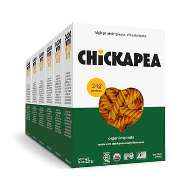 Chickapea Organic Chickpea Pasta - Spirals - 8 oz (Pack of 6)