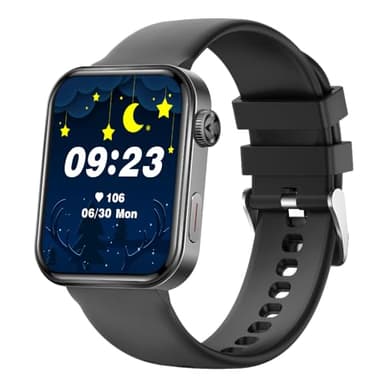 AOLON Smart Watches for Men Women (Answer/Make Calls), 1.91'' TFT HD Screen, 100+ Sports Modes Fitness Tracker, Heart Rate/Blood Oxygen/Sleep Monitor, IP67 Waterproof for Android/iOS, Black