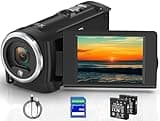 LOENTIR Video Camera Camcorder, QHD 2.7K Camcorder 50MP 16X Digital Video Camera for YouTube, 2.8'' 270 Degree Rotation Screen Video Recorder Vlogging Camera with 32GB Card and Two Batteries