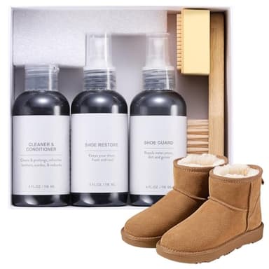 Shoe Cleaner,Suede Shoe Cleaner Kit with Shoe Cleaner,Shoe Waterproof Spary,Suede Shoe Cleaning Kit with Shoe Brush & Suede Eraser,Suede Shoe Care Kit for Suede,Sheepskin or other suede items