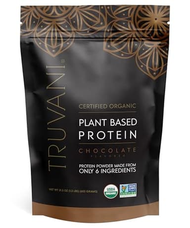 Truvani Vegan Protein Powder | Chocolate | 20g Organic Plant Based Pea Protein | 18 Servings | Keto | Gluten & Dairy Free | Low Carb | No Added Sugar