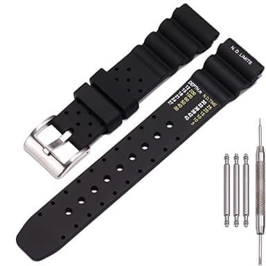 MCXGL 20mm Soft Silicone Strap compatible with Citizen Hyper Aqualand Duplex Promaster Men's Dive Watch Band waterproof wristband watches Accessories