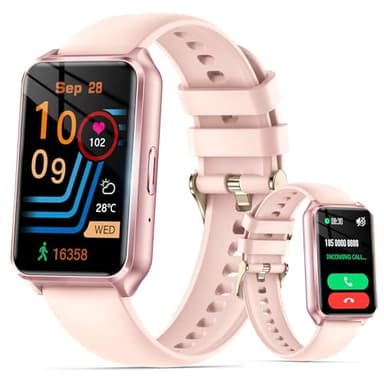 Health Fitness Tracker Watch for Women Men, IP68 Waterproof Activity Tracker with Calorie and Sleep Monitor, 110+ Sports Modes Pedometer Smart Watch，Step Counter Compatible with iPhone Android (Pink)