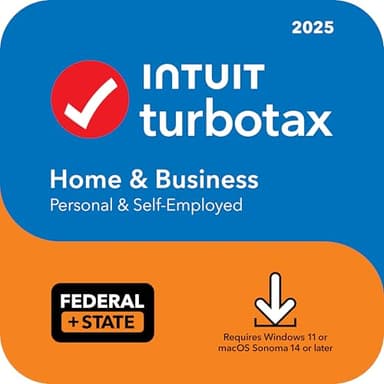 TurboTax Desktop Home & Business 2025, Federal & State Tax Return [PC/Mac Download]