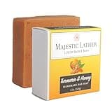 Turmeric & Honey Luxury Handmade Bar Soap for Face & Body. Gentle Cleansing, Soothing, Moisturizing & Nourishing - Shea Butter & Natural Oils. Cold Process. Vegan. For All Skin Types.5.0 Oz.