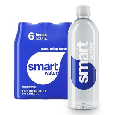 Smartwater vapor distilled premium water , 16.9 Fl Oz (pack of 6)