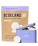 BLUELAND Toilet Bowl Cleaner Tablets, Starter Set, 14 Count with Tin, Lemon Cedar, Plastic-Free, No Harsh Chemicals, Plant-Based