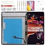 for iPad Pro 12.9 3rd Gen Screen Replacement for iPad Pro 12.9 4th Gen LCD for iPad Pro 12.9 3rd/4th Digitizer Display Touch Screen Assembly Repair Kits A2014 A1876 A1983 A2069 A2229 Black 2018 2020