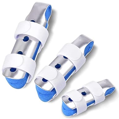 Sopito Finger Splint, 3PCS Finger Support Brace Stabilizer for Straightening Arthritis Knuckle Immobilization, Blue