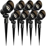 Malibu Low Voltage Landscape Lighting 9604 - Malibu Landscaping Lights 20W 145 Lumens Halogen Malibu Outdoor Lights 2800K with Stake Connector Malibu Lights Outdoor Low Voltage Landscape (8 Pack)