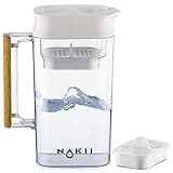 Water Filter Pitcher - Long Lasting 150 Gallons, Supreme Fast Filtration and Purification Technology, Removes Chlorine, Metals for Clean Tasting Drinking Water, WQA Certified,