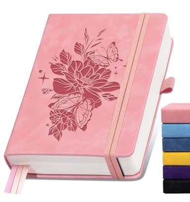 Lined Journal Notebook 365 Pages, A5 Leather Journals for Writing Women & Men, Hardcover Notebook with 100GSM Thick Paper, Daily Journal Notebook for Travel, Work, School, Note Taking, College Ruled