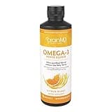 BRAINMD Dr Amen Omega-3 Power Squeeze, Citrus Blast - 16.8 oz - Supports Cardiovascular, Brain & Immune System Health - Gluten Free - 30 Servings