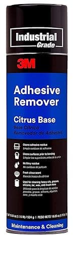 3M Citrus Base Adhesive Remover 6041 – 24 fl oz Aerosol Spray (Chlorine-Free Solvent) – Industrial Strength Cleaner, Safe on Most Surfaces, Pleasant Citrus Scent – 6-Pack