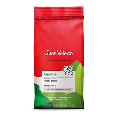 Juan Valdez Cumbre Ground Coffee - Dark Roast | Premium Colombian Coffee | Dry Grape, Cocoa & Tea Notes | 12 oz / 340 g