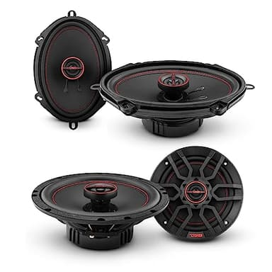 DS18 GEN-X 5.7" & 6.5" 2-Way Coaxial Car Speakers (4 Pack) - 150W Max, 50W RMS, 4 Ohm - Full Range Sound, Modern Bundle