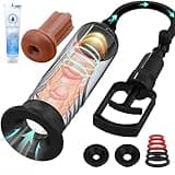 Penis Vacuum Pump, Manual Penis Enlarger Enlargement Extend Pump Air Pressure Device, Adult Male Sex Toys for Men Stronger Bigger Erections with Pocket Pussy & 3pcs Suction Sleeves