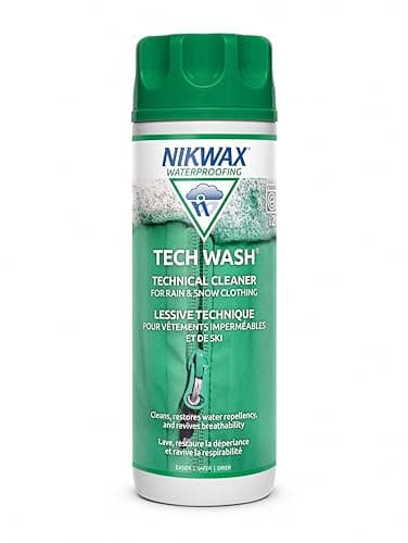 Nikwax Tech Wash,10 fl. oz., Nikwax Tech Wash Technical Cleaner for Jackets and Outerwear, Restores Waterproofing in Rain, Ski, and Snow Gear, Safe for Gore-Tex and DWR