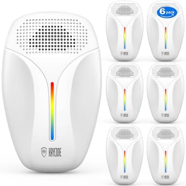 Upgraded Ultrasonic Repeller & Insect Indoor Repeller,Ultrasonic and Repellent for Roach,Rodent,Mouse,Bugs,Mosquito,Mice,Spider,Ant,3 Mode Switching,6 Packs