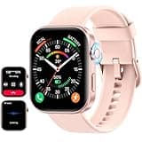 aeac Smart Watch for Women Men iPhone & Android,1.99" AMOLED Screen 3ATM Waterproof Fitness Watch with Answer/Make Call AI Voice,24H-Heart Rate/SpO2/BP Monitor,120+ Sports Modes (Pink, 1.99)