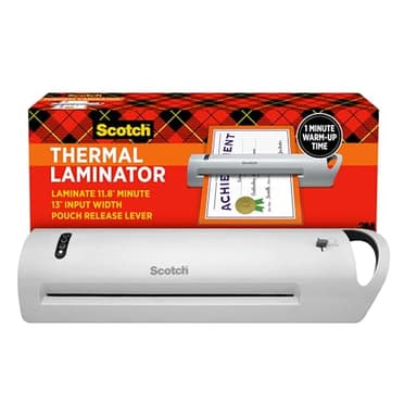 Scotch Thermal Laminator, Extra Wide 13 Inch Input, Ideal for Teachers, Small Offices, or Home (TL1302Z), White