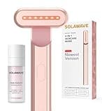 Solawave Skincare Wand & Serum – 4-in-1 Galvanic Current, Face Massager, & Red Light Therapy Wand – 1 Oz Activating Serum for Anti-Aging, Wrinkle Reduction, Face Lift & Hyperpigmentation Skin Care