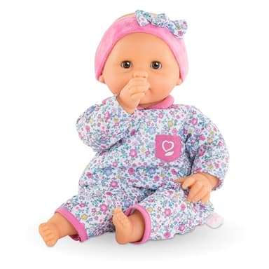 Corolle Bébé Calin Capucine Baby Doll - 12" Soft-Body with Sleeping Eyes That Open and Close, Vanilla-Scented - Mon Premier Poupon Collection Baby Dolls for 2 Year Old Girls