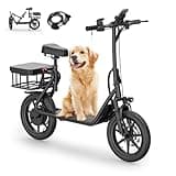 NAVIC T1 Electric Scooter with Seat,Electric Scooter Adults,750W Powerful Motor,27Mile Range,Speed up to 22mph,Foldable e Scooter with Back Basket,Lock