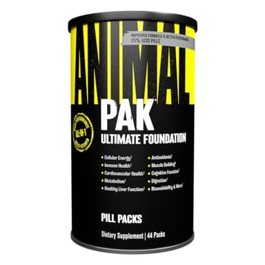 Animal Pak - Convenient Multivitamin for Men & Women Daily All-in-One Vitamin & Supplement Pack - Zinc, Vitamins C, B, D, Amino Acids, and Immune Support - Sports Nutrition Performance - 44 Count