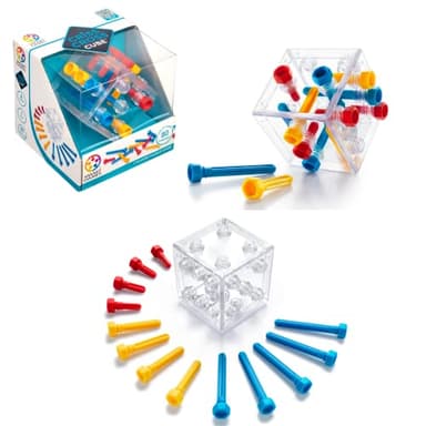 SmartGames Criss Cross Cube 3D Logic Puzzle Game with 80 Challenges Brain Teaser for Ages 8+