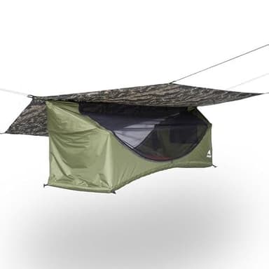 Haven Tent XL Lay-Flat Hammock Tent (Digital Camo) – Spacious Camping Hammock Tent for 1 Person – Includes XL Insulated Pad, Mosquito Net & Rainfly