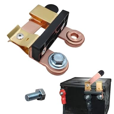 Sylvil Knife Blade Master Switch, 3.7"× 3.1" Side Post Knife Blade Battery Disconnect Switch, Power Battery Quick Shutoff Switch Horizontal Blade for Boat Truck RV, Car Accessories (Circular Hole)