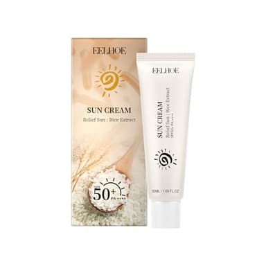 AMALIA Sun Cream SPF 50+ PA++++, Rice Extract Moisturizing Sunscreen, 1.69 FL OZ