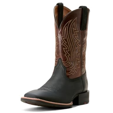 Ariat Men's Sport Big Country Cowboy Boot, Basic Black/Mahogany, 10.5
