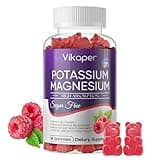 Potassium Magnesium Gummies 500mg for Adults Sugar-Free High Absorption Magnesium Glycinate Supplement,Supports Leg Cramps,Muscle,Heart Health,Non-GMO Magnesium Gummy Raspberry Flavor 90 Count