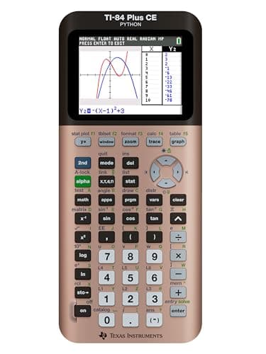 Texas Instruments TI-84 Plus CE Color Graphing Calculator, Rose Gold (Metallic)