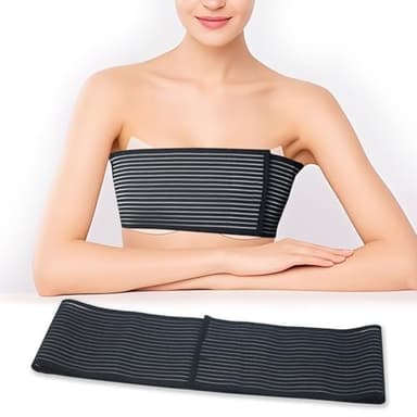Recovery Surgery Breast Compression Band for Women - Surgery Recovery Chest Binder, Healing Essentials for Augmentation Compression Breast Implant Bra Post Surgery (Black, Large)