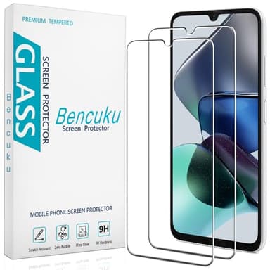 Bencuku 2 Pack Designed for Samsung Galaxy A05, Galaxy A05s Tempered Glass Screen Protector, Anti Scratch, Bubble Free