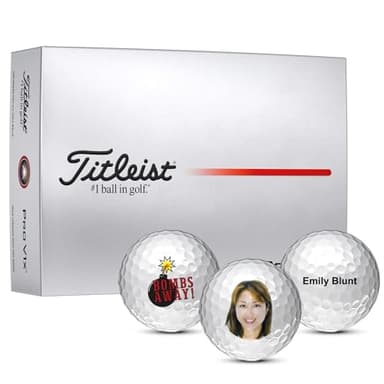 Titleist Pro V1X Customized Golf Balls - Add Photo, Logo, Image or Text - 1 Side (Set of 12)