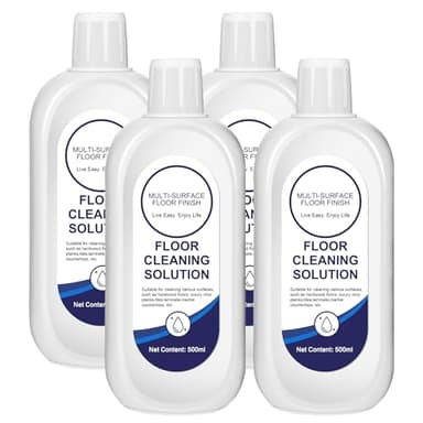 YHOVID Multi-Surface Floor Cleaning Solution Compatible with Tineco Vacuum Mop, Cleaner Refill for All Mopping Robot Vacuums and Cordless Wet/Dry Mops (4 Bottle Pack, Original)