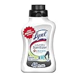 Lysol Sport Laundry Sanitizer Additive, Sanitizing Liquid for Gym Clothes and Activewear, 0% Bleach, Eliminates Odor Causing Bacteria, 41oz