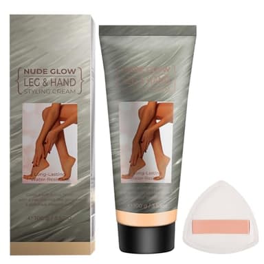 Jutqut Waterproof Leg & Body Makeup Cream with Puff, Transfer-Resistant Full Coverage Concealer for Tattoos, Scars & Varicose Veins, Long-Lasting Natural Finish Foundation for All Skin Tones, 03