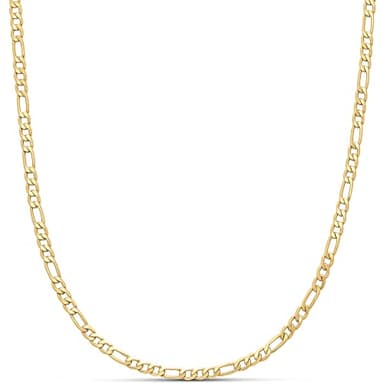 Amazon Essentials 14k Gold or Sterling Silver Plated Figaro Chain Necklace