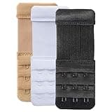 YARBAR Bra Extender 3 Hook Womens Bra Strap Extenders Pack of 3 Soft Comfortable (Assorted, 1/2 inch spacing)