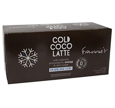 Frannie's Sparkling Beverage- Zero Calories & Sugar, Aspertame Free: 8-Pack 12 fl. oz. Cans (Cold Coco Latte)